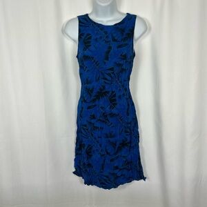 Impressions tropical print sleeveless minidress S